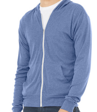 Load image into Gallery viewer, LUXE LIGHTWEIGHT T-SHIRT FULL ZIP HOODIE / 4 COLORS / XS TO XX-L
