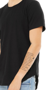 LUXE CURVED BOTTOM CREW NECK T-SHIRT SHORT SLEEVE JERSEY / 7 COLORS / S TO XX-L