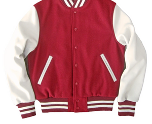 R P LUXURY VARSITY JACKET / NAVY / RED / HAND MADE IN USA / XS TO XXL