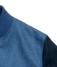 Load image into Gallery viewer, R P LUXURY VARSITY JACKET / NAVY BLUE SUEDE / HAND MADE IN USA / XS TO XXL
